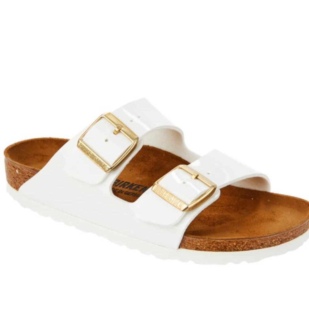 Birkenstock Arizona Patent White 7/7.5